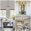3 PACK Frosted Glass Pendant Light Fixtures 6.3Inch Spiral Metal