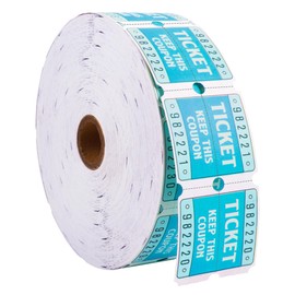 L LIKED Double Raffle Tickets 2000 per Roll 50/50 (Easy Read Blue)