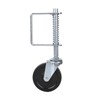 FTVOGUE 4 Inch Spring-Loaded Gate Castor Rubber Gate Wheel Spring