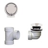 Westbrass Deep Soak Closing Overflow Plumber's Pack with Sch. 40