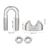 sourcing map Wire Rope Clip Clamp M10 304 Stainless Steel