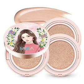 MIBA Ion Calcium Double RX Cushion Foundation Original 25g + Refill 25g 2p, No. 21 Bright Skin, 1 Piece / 미바 이온칼슘 더블 알엑스 쿠션 파운데이션 본품 25g + 리필 25g 2p, 21호 화사한피부, 1개