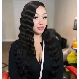 Loose Deep Wave Bundles Sew in Human Hair Bundles Cuticle Aligned Raw Hair Bundles Deep Wave Bundles with hd Lace Front Closurestyle: natual wave, color: natual color, Stretched Length: 12 inches