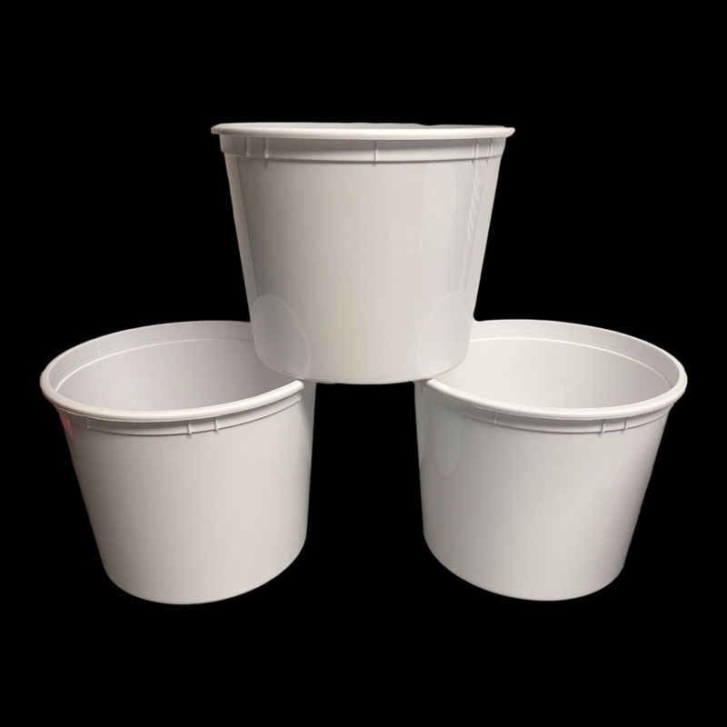 TALISMAN White Offering, Donation, Ice Buckets, 160 Ounces, Pack 3,