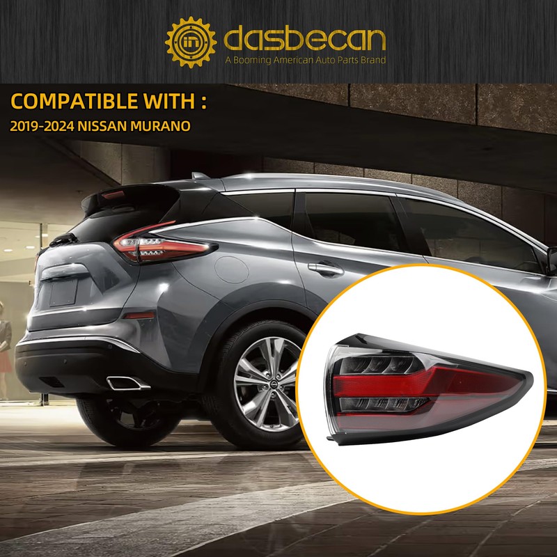 Dasbecan Outer Tail light Compatible With 2019-2024 Nissan Murano