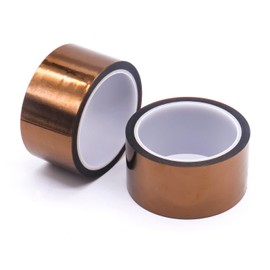 BOMEI PACK Polyimide High Temperature Tape,Heat Press Tape Metal Tape,50mm x 33m, Heat Transfer Resistant Tape,Sublimation Heat Tape for Soldering Protecting Circuit Board, 2.36 Mil Thick (2 Roll)