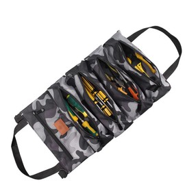 Maizoon Tool Roll Up & Hanging Tool Bag Multipurpose Back Seat Organizer with 5 Zipper Pockets Camouflage UH07B