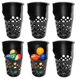 MoyanSuper Pool Table Pockets Replacement Pockets for Billiard Table Set of 6 Large Capacity Plastic Web Pockets