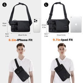 YaKuss Bum Bag for Men, Anti-Theft Waist Bag, Bumbag with Adjustable Belt Crossbody Chest Bag Fanny Pack