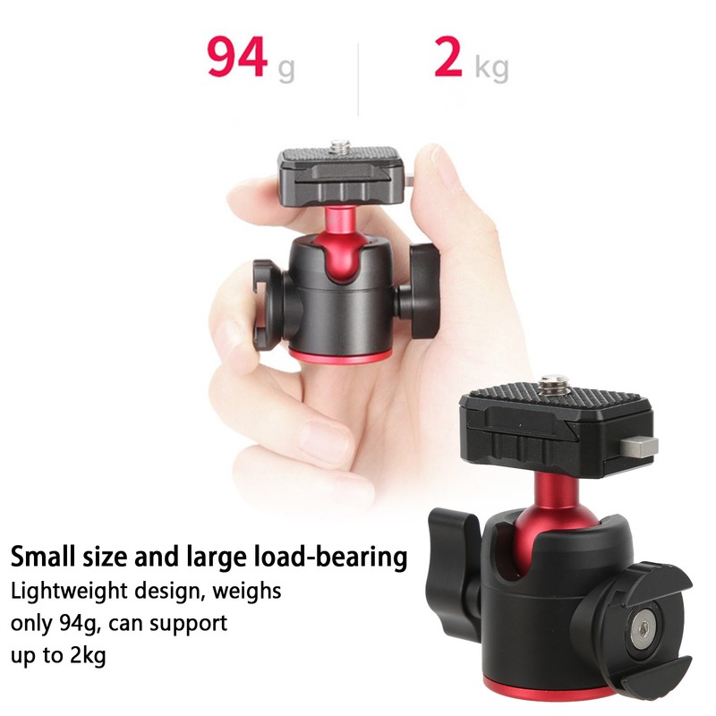 Tripod Ball Heads Metal 360 Degree Rotating with Cold Shoe
