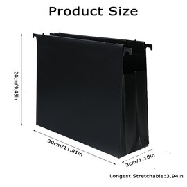 2 Pack Plastic High Capacity Hanging File Folders - Extra Wide 4" Expansion Letter Size, Reinforced Accordion Pocket Hanging Folders, Heavy Duty Office & Home File Organizer