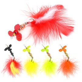 Probite Propeller Spinnerbaits Fishing Lures Kit – 5pcs Spinner Baits for Bass Pike Trout, Propeller Fishing Lures for Freshwater & Saltwater Fishing Tackle with Feathered Hook & Tackle Box