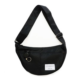 Holiday A.M. Women's Shoulder Bag, Size (H x W x W): 6.7 x 11.4 x 3.9 inches (17 x 29 x 10 cm), Bag Shoulder Bag, Key Reel, Outdoors, (KB198), Black