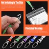 Tanstic 50Pcs Blue Lanyards Kit, Flat Lanyard Bulk with Swivel