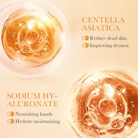 5 x Hand Care for Dry Ageing Cracked Hands for Women and Men, Exfoliating Hand Masks with Vitamin C, Exfoliating Hand Masks, Nourishing and Softening Hand Care, Rejuvenating Hand Mask