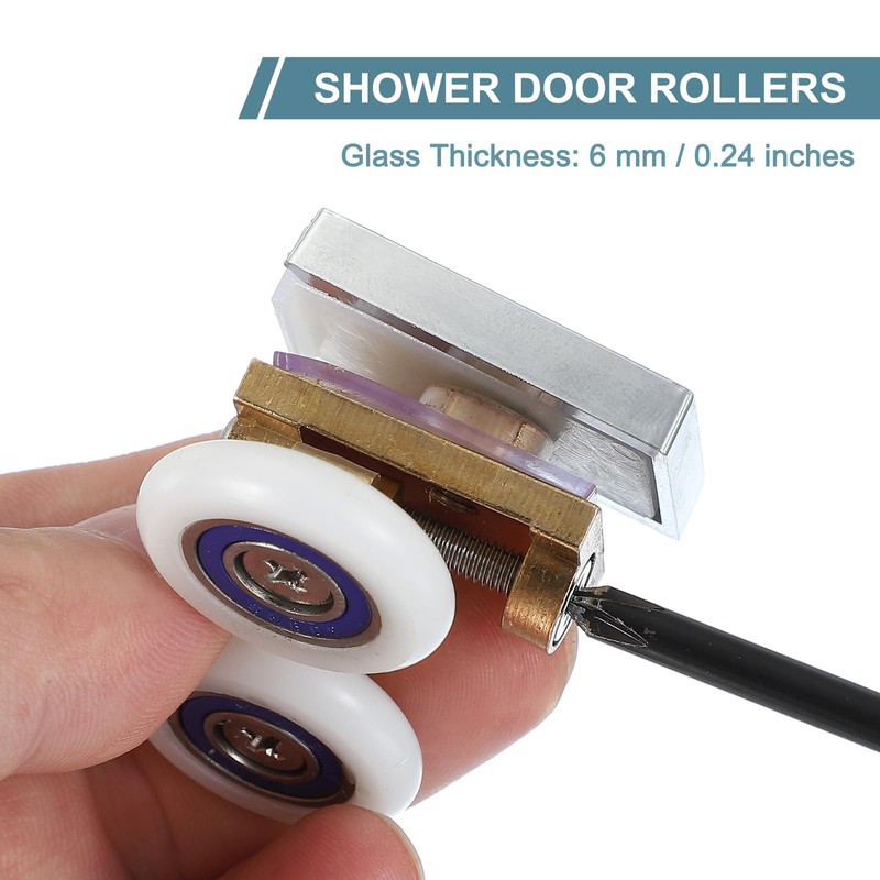 uxcell 26mm Shower Door Rollers, Sliding Shower Doors Wheels 304