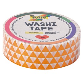 Folia 26104 Washi Masking Tape Hot Foil Copper Triangle, 5 M X 15 MM