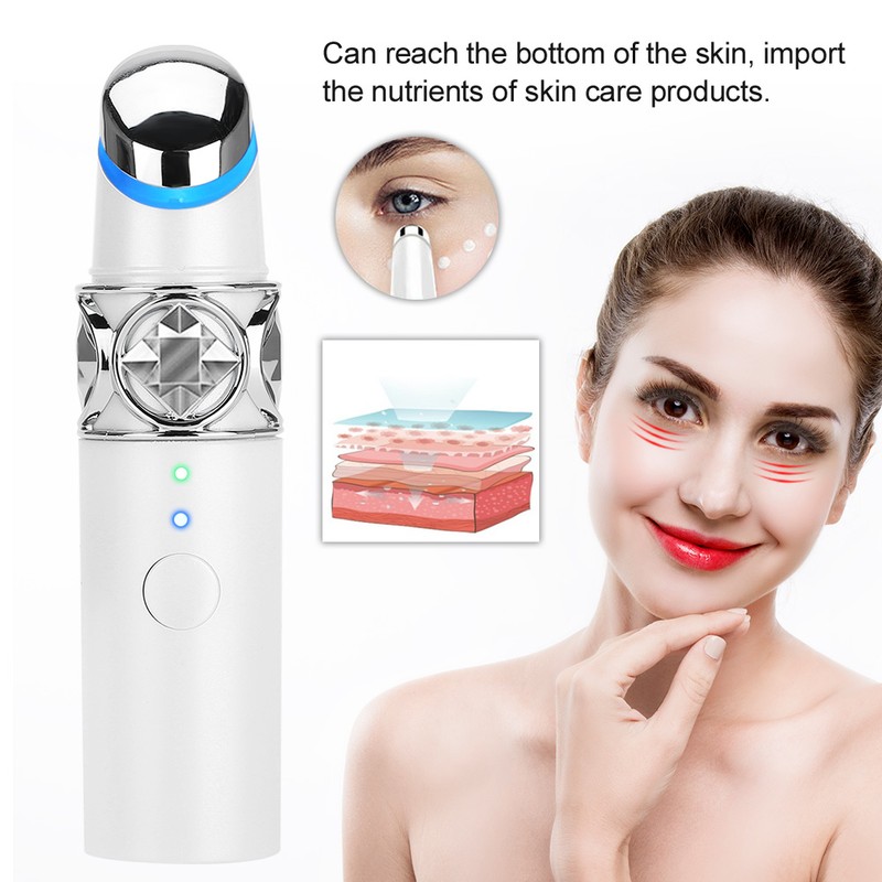 Portable Electric Heating Eyes Lip Massager Light Therapy Wrinkles Removing