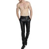 Yeokou Men's Skinny Straight Leg Tapered Pu Faux Leather Motorcycle