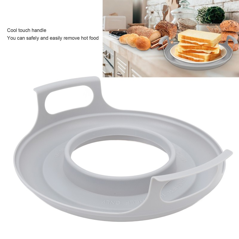 Microwave Cool Plate Spill Proof Microwave Bowl Carrying Tray with
