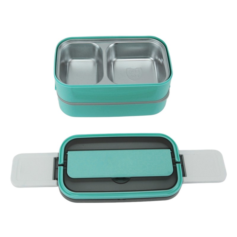 Lunch Box Double Layer Microwave Safe Leakage Proof Stainless Steel