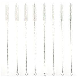 ZHIYE 8pack 12 inch Pipe Cleaning Brushes Set, Pipe Tube Brush, Long Nylon Drinking Straws Cleaner Brush for Baby Bottles Straws Keyboards, Funnel Teapot Nozzle Cleaner