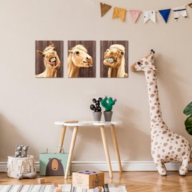 Funny Farm Animal Horse Canvas Wall Art - Whimsical Horse Decor for Home Vibrant Horse Pictures Wall Decor