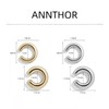 ANNTHOR 4 piezas arete de gota de agua de acero