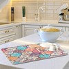 Dish Drying Mat for Kitchen Colorful Boho Moroccan Absorbent Heat