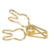 100pcs Binder Clips Cute Cartoon Rabbit Shape Metal Hollowed Long