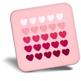 Destination Vinyl ltd Fridge Magnet - Pink Knitted Hearts Cute Valentines Love for Office, Cabinet and Whiteboard, Magnetic Stickers, 46074