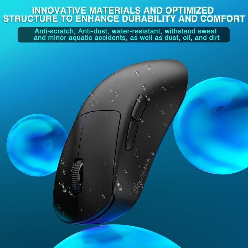 SOLAKAKA SM850 Gaming Mouse Wireless, 24000 DPI, 55g Lightweight Mouse