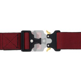 Takagi Aluminum Smooth One-Touch Work Belt, Tough, 1.9 inches (48 mm), Black/Red