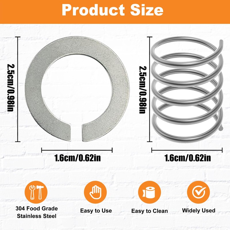 4 Pack Stainless Steel Spring and Washer Suitable for Kitchen