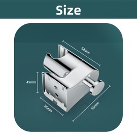 HJYDGJ Heavy Duty Shower Holder Hand Shower Holder 360° Shower Head Holder Shower Head Holder Adjustable Shower Head with Mounting Accessories Improved Shower Head Holder (Silver)