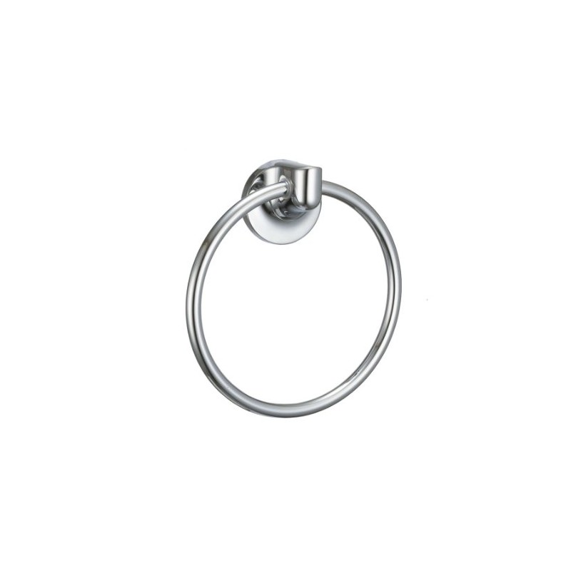Sabichi Milano Towel Ring, Glass, Silver