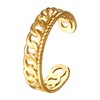 Oidea Cuban Chain Link Ring for Women: Dainty Chevron Ring