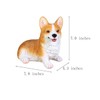 WAIT FLY Lovely Prostrate Corgi Dog Shaped Resin Piggy Bank