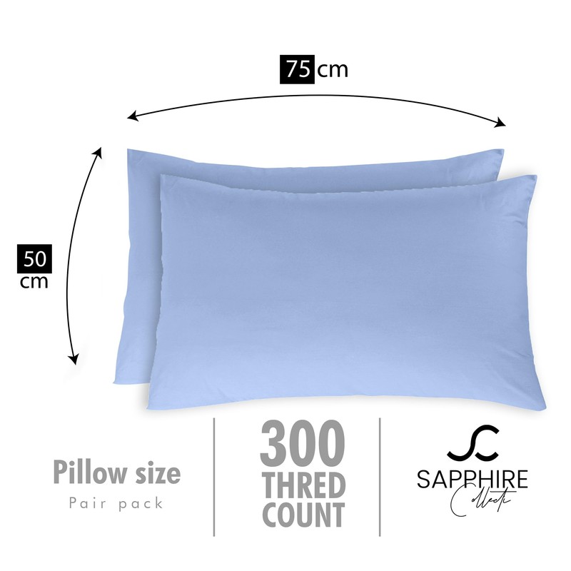 Sapphire collection 300 Thread Count 100% Egyptian Cotton (Pair of