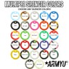 ARMYU Military Dog Tag Silencers Round Silicone Rubbers Set (Purple)