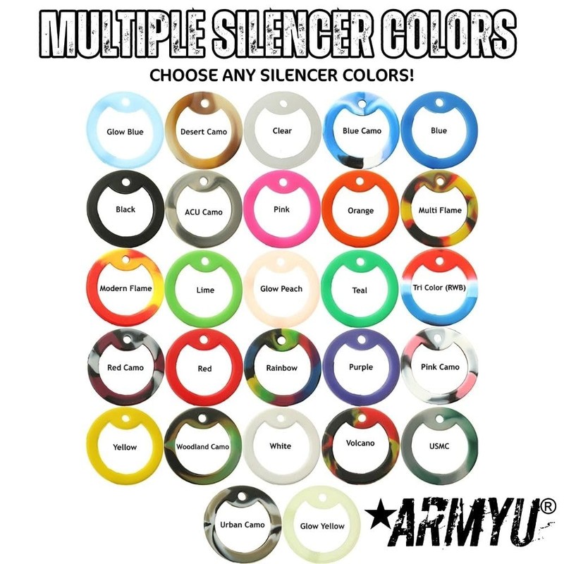 ARMYU Military Dog Tag Silencers Round Silicone Rubbers Set (Purple)