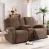 VANSOFY Recliner Loveseat Cover with Middle Console Stretch Reclining Sofa