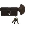 Atrium Lock Single Cylinder Profile Black  (2-1/2" Long) 1-3/4"Doors With 3 Keys
