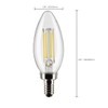 Satco Lighting S21273-5.5 Watt B11 LED Clear Dimmable Light Bulbs