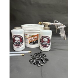 Gallon Black PB Blaster Surface Shield, Pro Undercoating Spray Gun, 2 Wands, 2 Quart Bottles, and 50 Rust Plugs