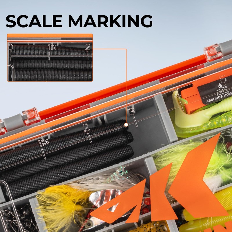 KastKing HyperSeal 3500 Double-Sided Waterproof Fishing Tackle Box – Adjustable