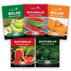 Fruit Seeds, Watermelon Seeds, Melon Seeds, Fruit Seeds for Planting, Sweet Watermelon Seeds for Planting, Cantaloupe Seeds, Sugar Baby, Black Diamond, Charleston Grey, Hales Best, Green Honeydew