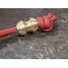 ZandCMetalworks Medium Curvy Brass Lanyard Bead and a Free Paracord