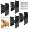 4 Pcs Deck Post Caps Tie Brackets, 4x4 Base Steel
