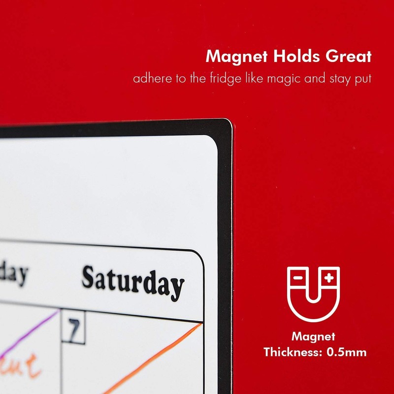 Fridge Calendar Magnetic Dry Erase Whiteboard Calendar for Refrigerator Planners